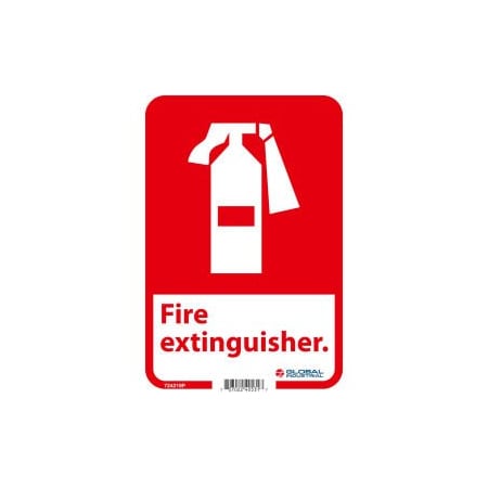 Nmc Fire Extinguisher Sign 10x7 Pressure Sensitive Vinyl GLOFGA3P
